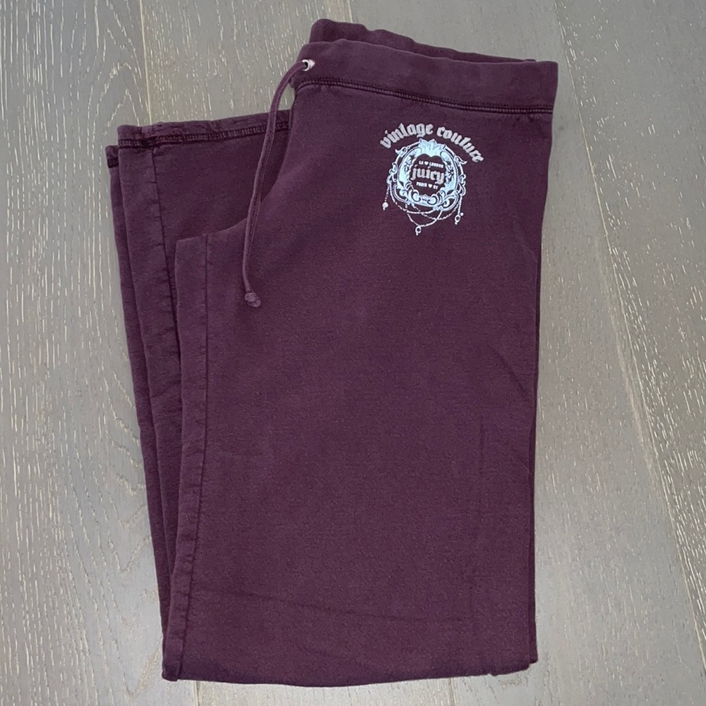 Juicy Couture Plum Track Pants with White Logo